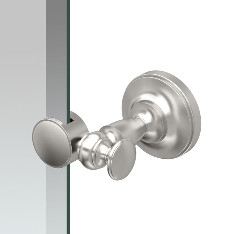 Tavern Wall Mount Frameless Rectangle Mirror | Pivoting and Beveled Bathroom Vanity Mirror, Satin Nickel, 31.5" H x 28" W