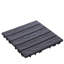 Paquet de 68 tuiles de terrasse en plastique emboîtables pour une utilisation intérieure / extérieure avec une performance imperméable durable et une texture de grain de bois 3D réaliste.