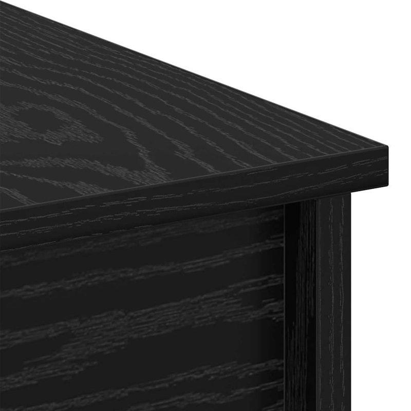 Coffee Table with Storage, Black Oak