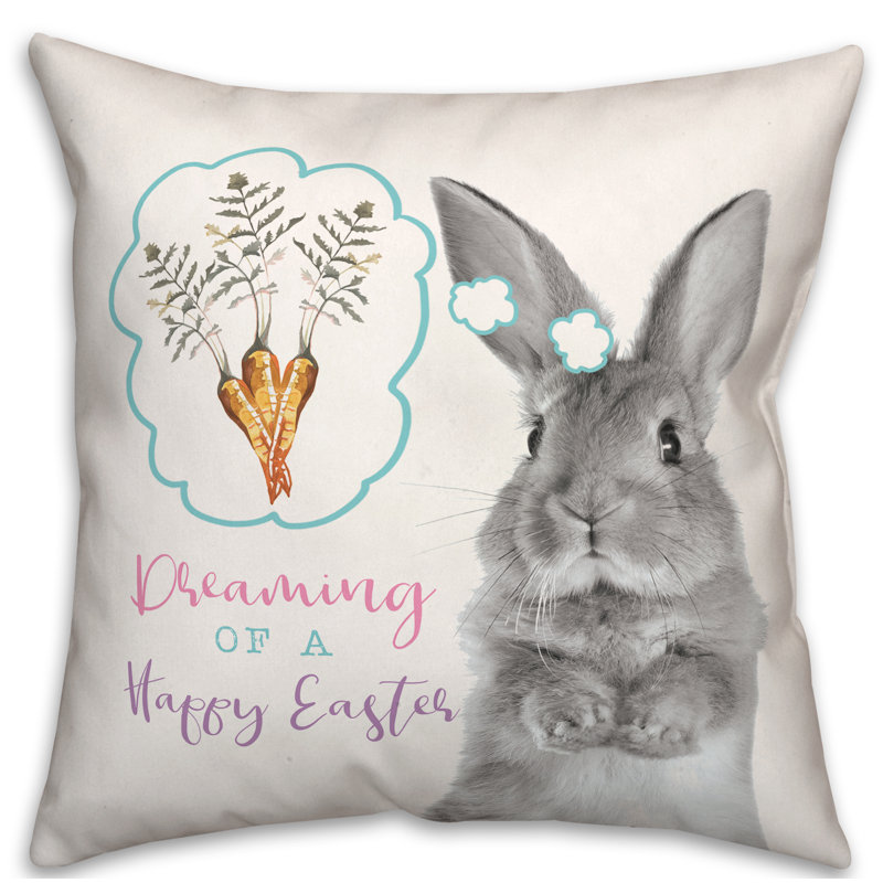 Hippity Hoppity Throw Pillow, 20" x 20"