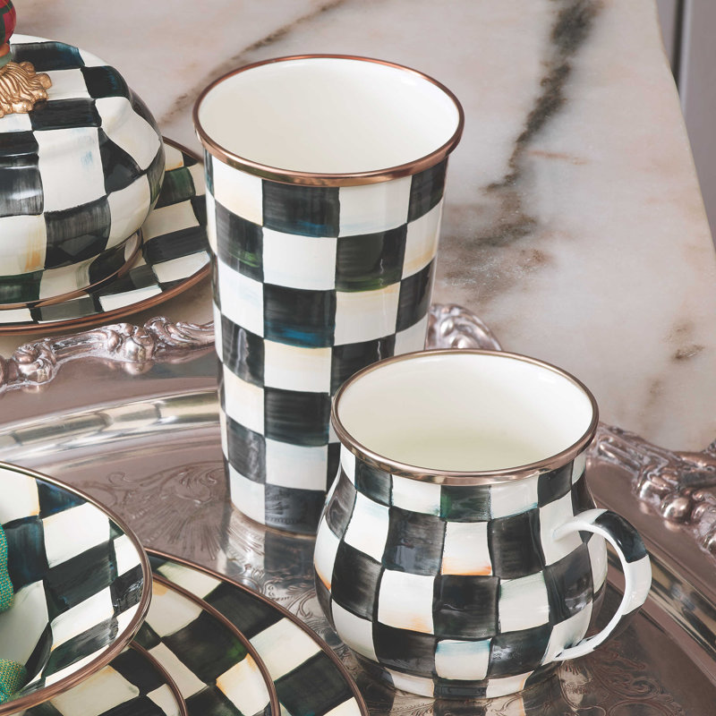 Check Mug, Black/White