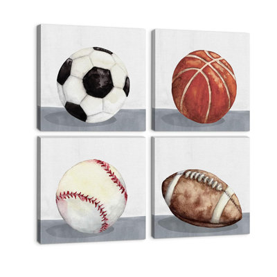 4 Piece Wrapped Canvas Wall Art