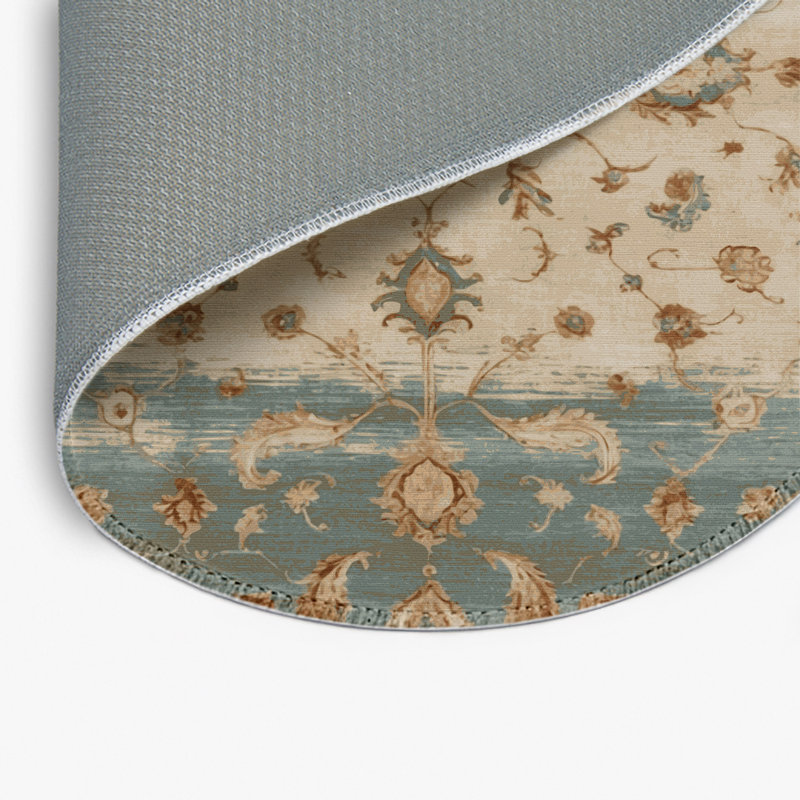 Tapis intérieur et extérieur brun Overdyed, Rond 5 pi