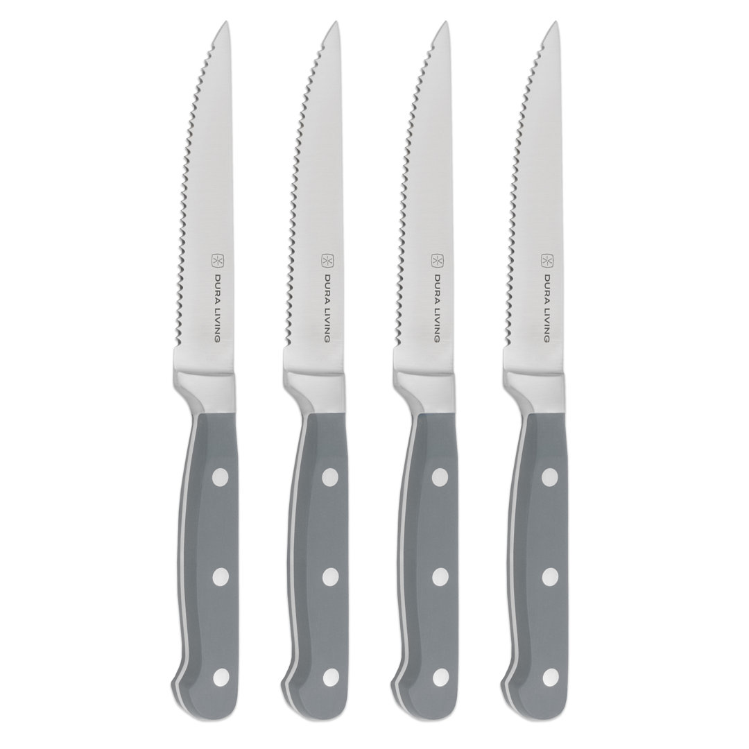 Dura Living 4 Piece Forged Stainless Steel Steak Knife Set Dura Living Handle 