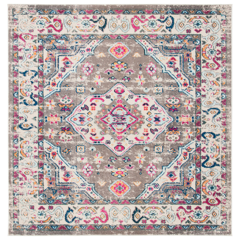 Yedidalga Performance Oriental Rug, Square 6'7"