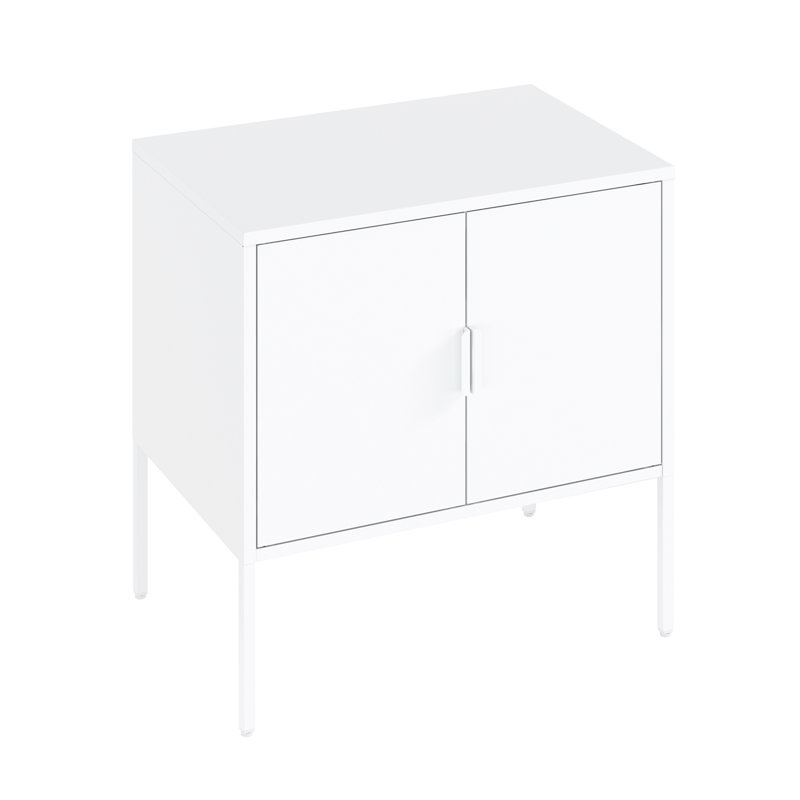 Ava 23.6 Accent Cabinet with 2 Adjustable Shelves, White