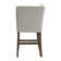Winston Porter Dublyn Counter Corner Bench with Upholstered Back and Grey Fabric in Brown