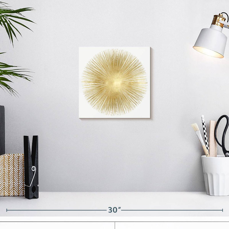 Avery Sunburst Soft Gold I, 10" H x 10" W