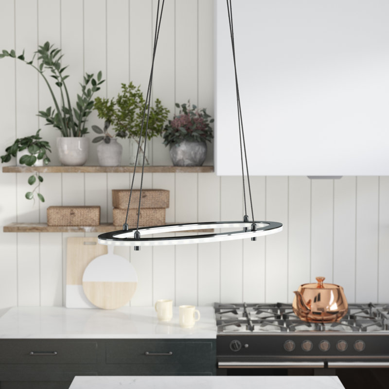 Luminaire suspendu géométrique à del unique/statement Drolet