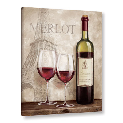 Wine in Paris III by Janelle Penner Graphic Art on Canvas