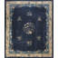 Antique Peking Chinese Floral, Medallion Navy 1900s Rug