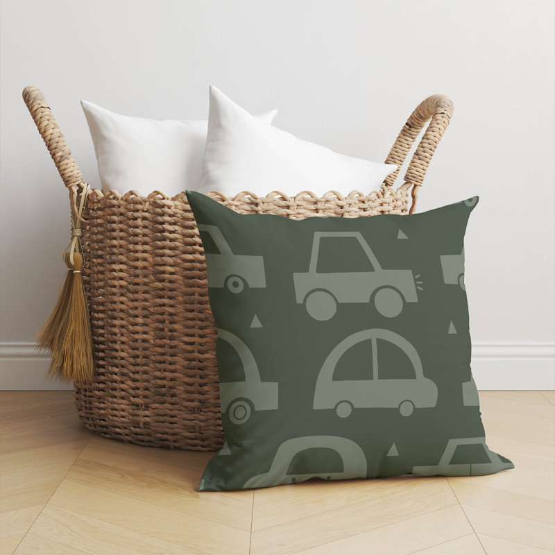 Coussin Driveway, H 16 po x l 16 po, Chimichurri / vert