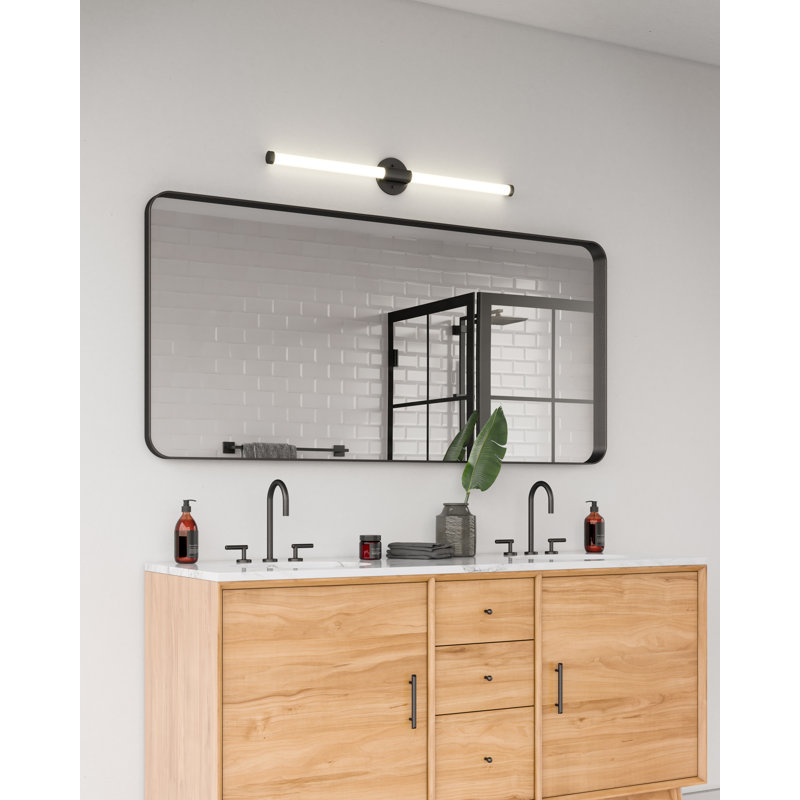 Akari 1 - Light LED Bath Bar, Brushed Nickel, 4.75" H x 23.75" W x 2" D