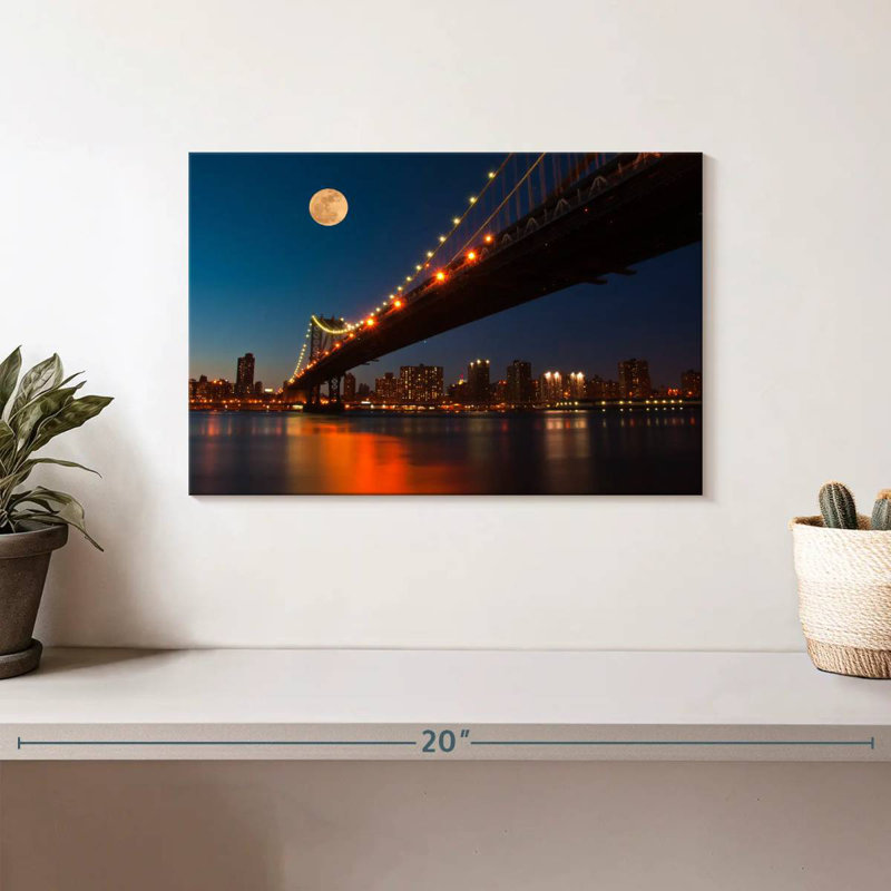 Lilie Moonlit Manhattan Bridge, H 8 po x l 12 po