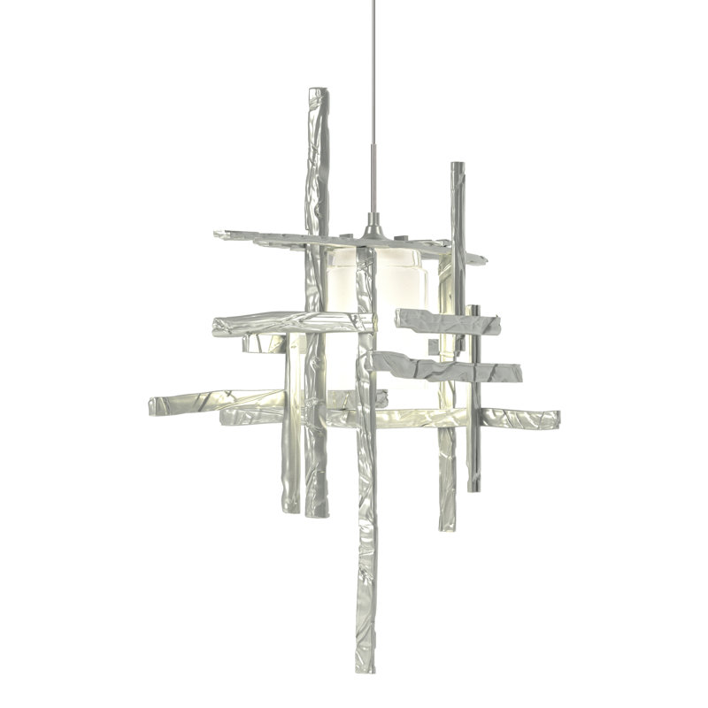 Tura 1 - Light Single Mini Pendant, Black, Seeded Clear