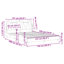 Base de lit vidaXL Viana sans matelas blanc 137 x 190 cm-116118439-116118438
