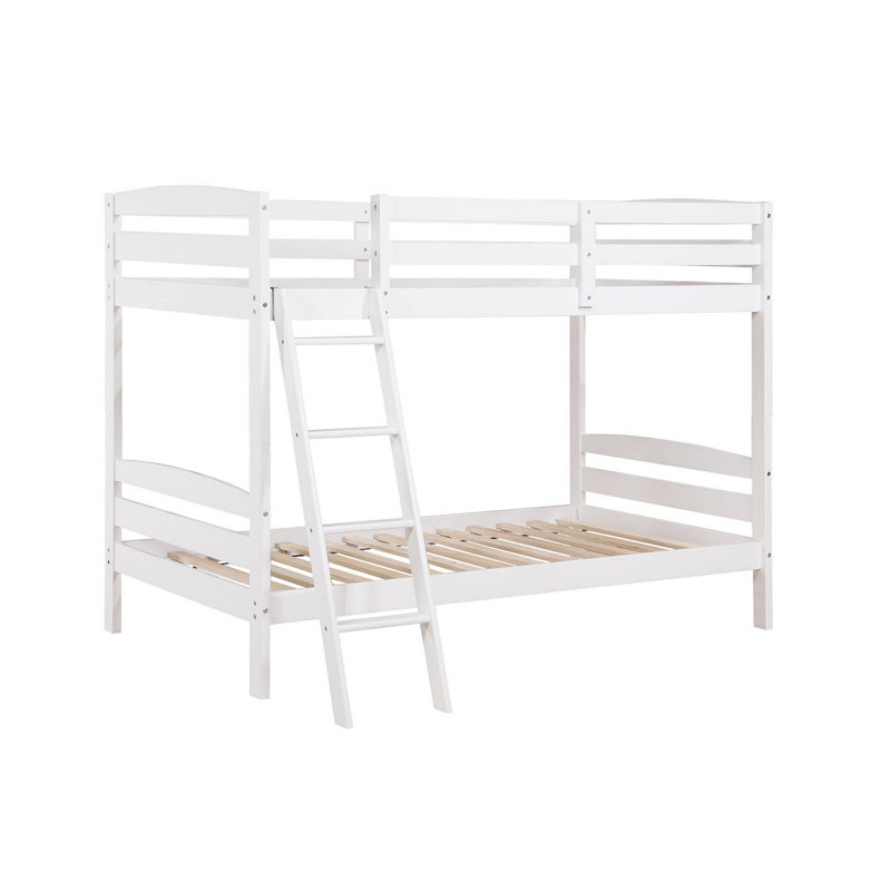 Lit superposé simple en bois Jhoselin, Blanc