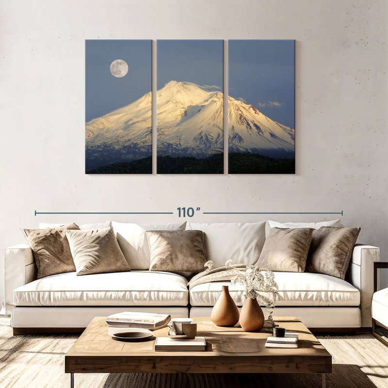 Alvord Mont Shasta nuit de lune, H 48 po x l 74 po