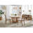 Pula Round Stone Top Solid Wood Base Dining Table