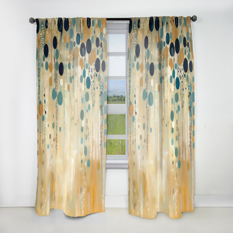 Rideau moderne obscurcissant en velours Haruka «I'm Take It Under Considération VII» - 1 panneau, L 52 po x L 120 po