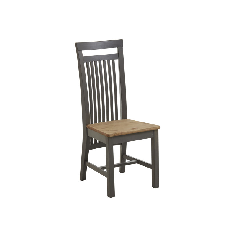 Boston 46.5cm H Solid Wood Side Chair, Stained and varnished grey/Brown