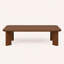 Table basse rectangulaire Liva en noyer massif - Table basse scandinave moderne fabriquée à la main, offerte en plusieurs dimensions.-1958684082