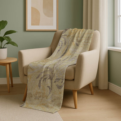 Addison Machine Washable Sherpa ASB764 Swirls Throw Blanket