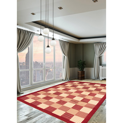 Peshawar Ziegler Wool Checkered Indoor Rug