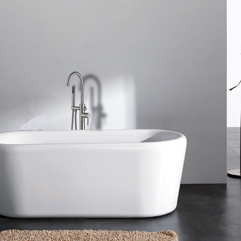 Robinet de baignoire moderne avec douche à main moderne en métal 44,3 po Profond et pratique