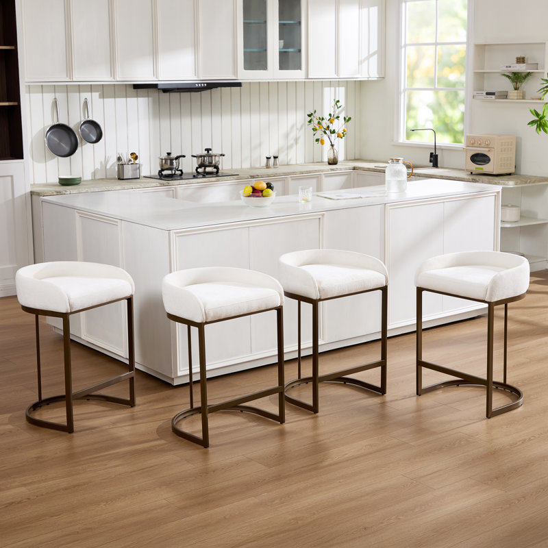 Alrick, White Seat/Antique Bronze Frame
