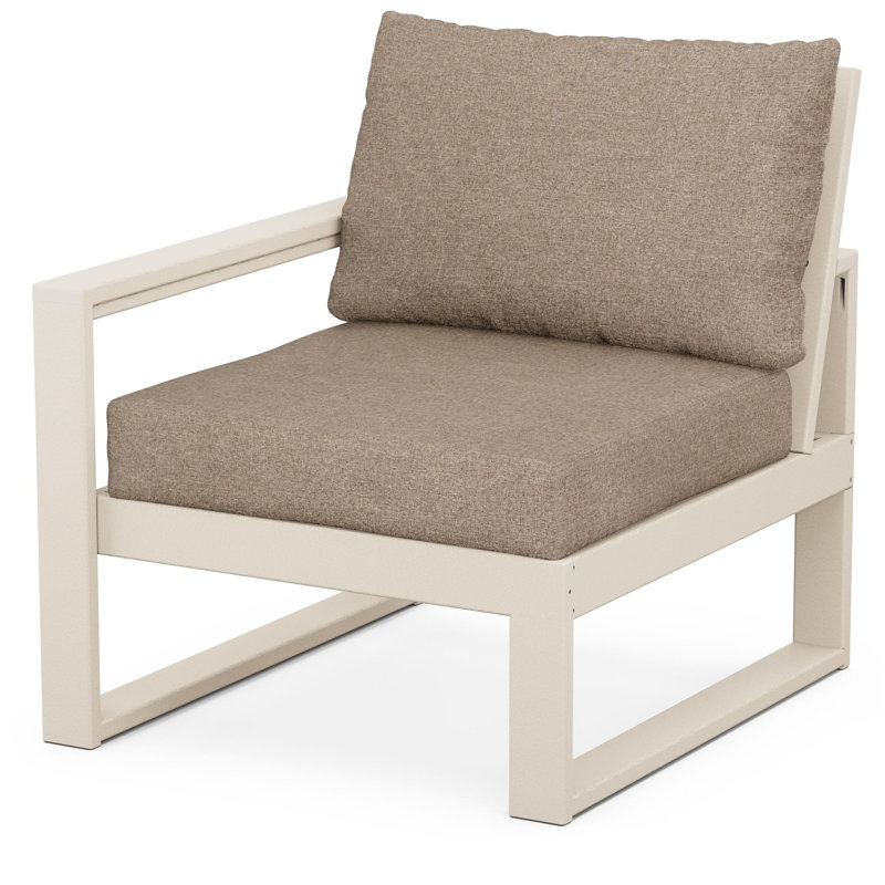 POLYWOOD Outdoor Lounge Chair, Spiced Burlap, Sand