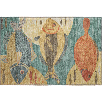 Premium Machine Washable Mayfield AMF2447 Coastal Rug