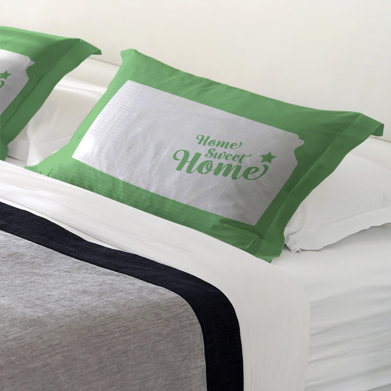 Topeka Polyester Sham Set, Standard/Twin, Polyester, Green