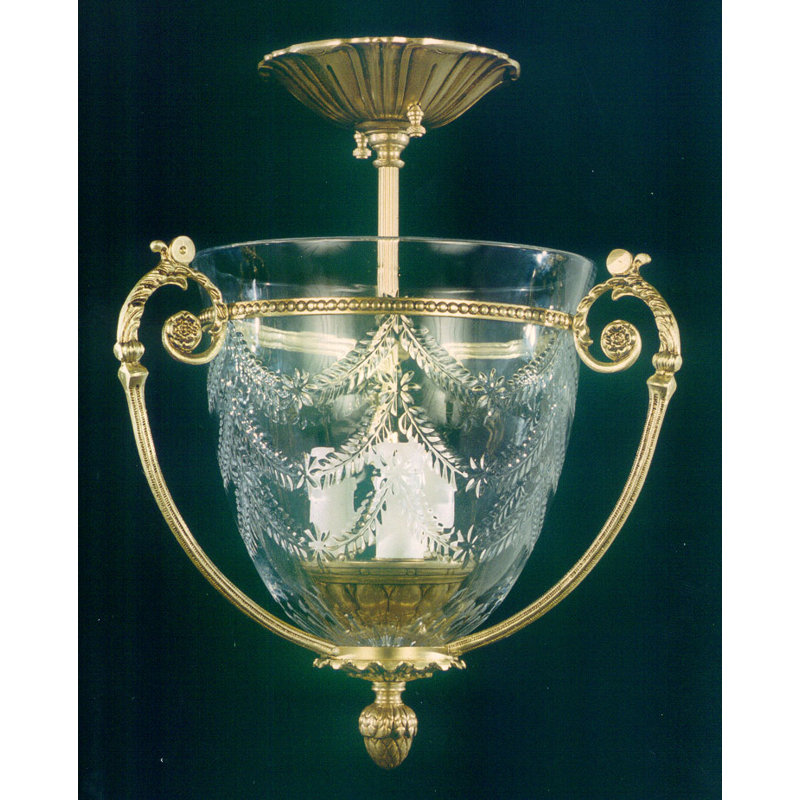 Barner Glass Semi Flush Mount