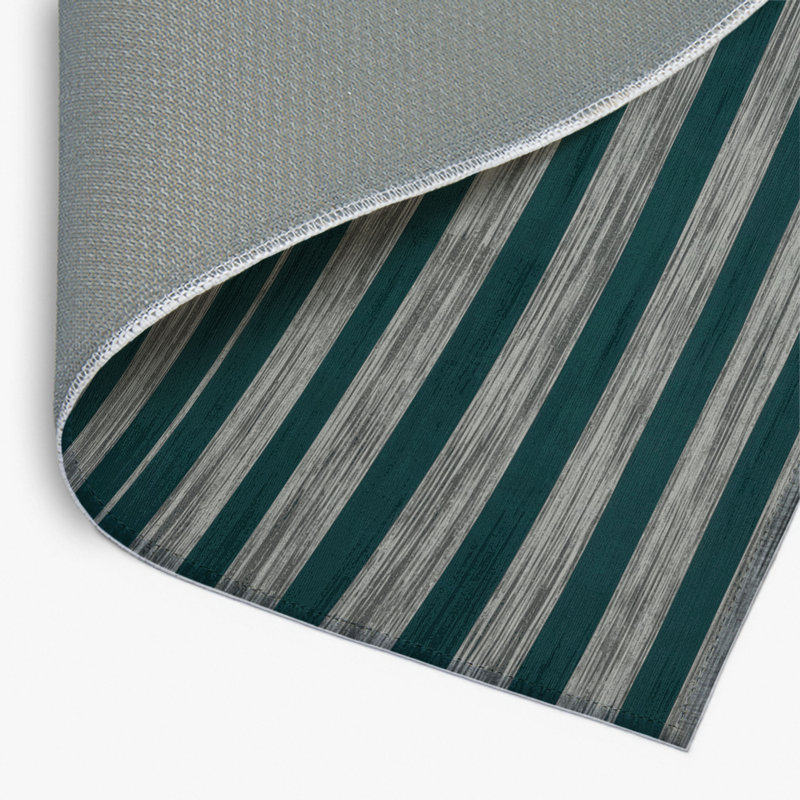 Tapis intérieur / extérieur bleu HorizontalStripes, Rectangulaire 2 pi x 3 pi
