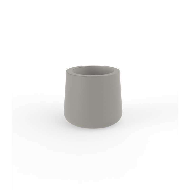 Ulm Plastic Pot Planter, Taupe, 29.5" H x 24" W x 24" D