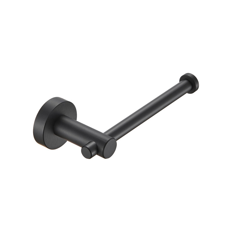 Porte-papier hygiénique mural simple en aluminium noir mat, Noir