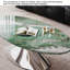 Table basse moderne minimaliste ovale en marbre