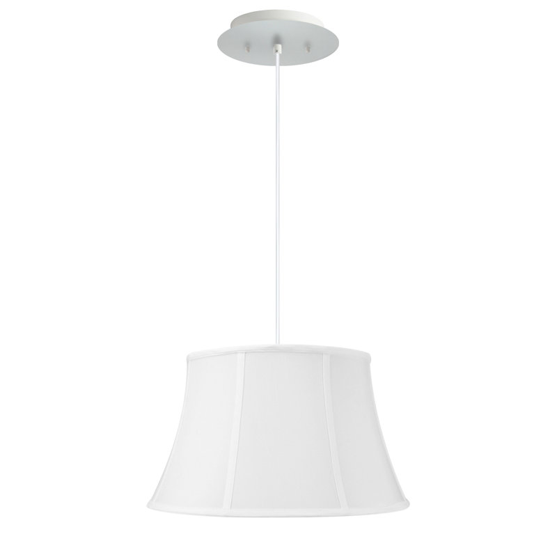 Abat-jour en lin blanc avec diffuseur l 17 po avec cordon blanc