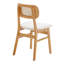 Chaise rembourrée en bois massif, chaise d'appoint à dossier en rotin pour le salon / salle à manger-208098699-207930997