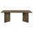 Roman Mango Brown Rectangular Double V-Leg Dining Table