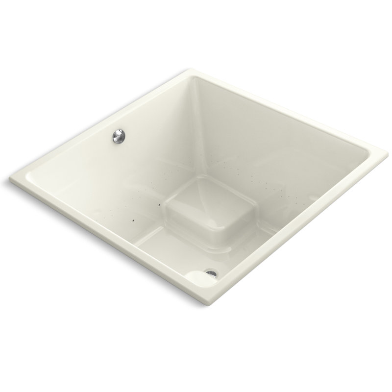 Underscore 48" x 48" Air Bathtub, Biscuit