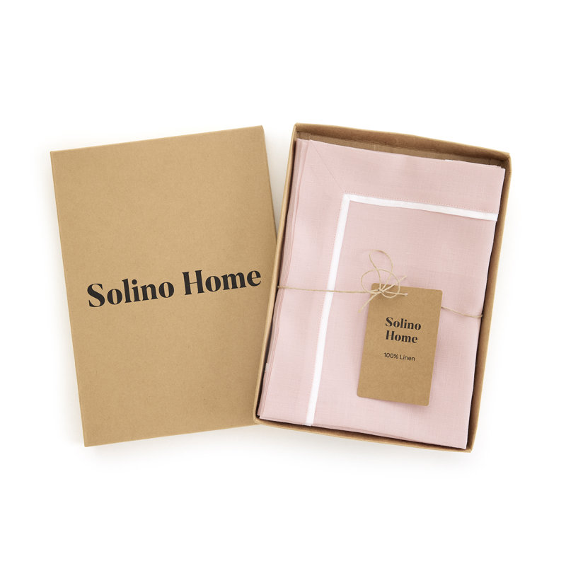 100% Pure Linen Dinner Napkins -kensington, Pink
