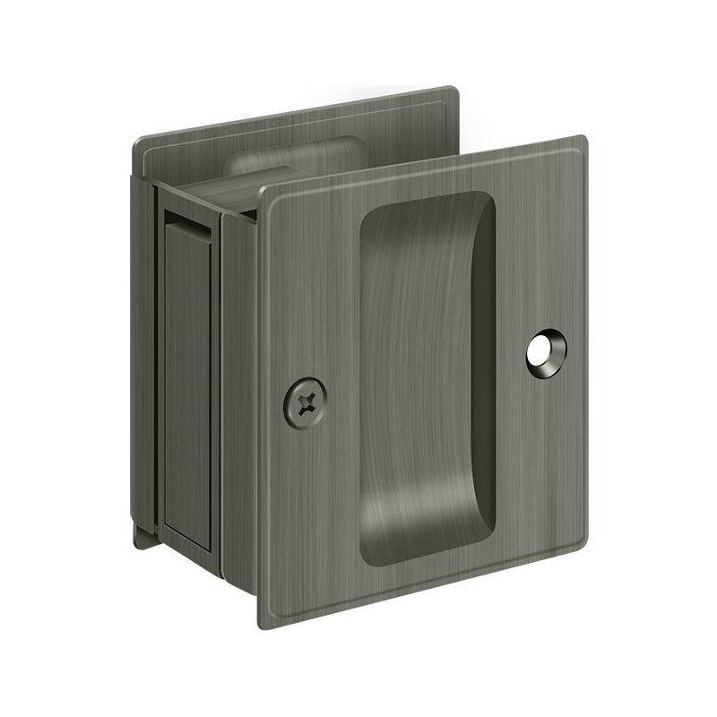 Pocket Door Hardware, Antique Nickel