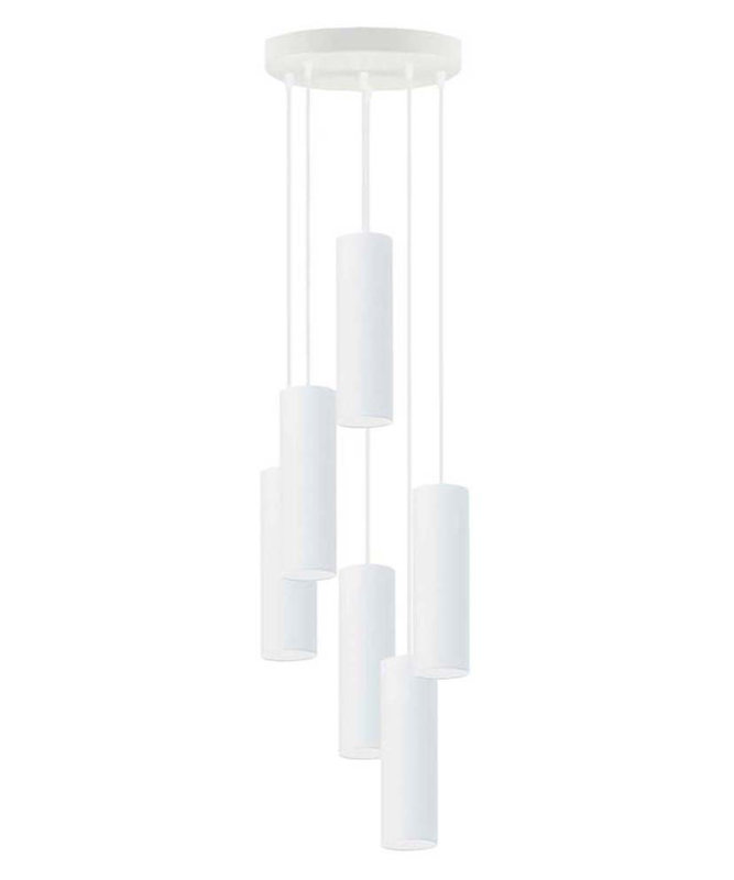 Denegal 6 - Light Cluster Pendant, White, White