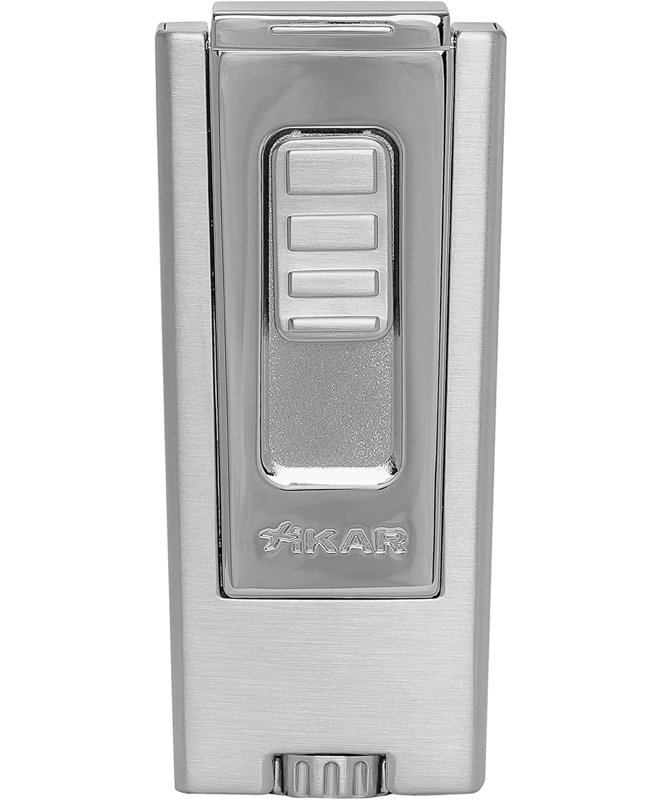 Xikar Trezo Lighter, Inline Triple Jet Flame, Silver