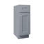Dark Grey Shaker Solid Wood Single Door Base Cabinet,For Kitchen, Laundry,And Bathroom Storage Adjustable Shelves Ready To Assemble (18" Wx34.5 Hx24 D)