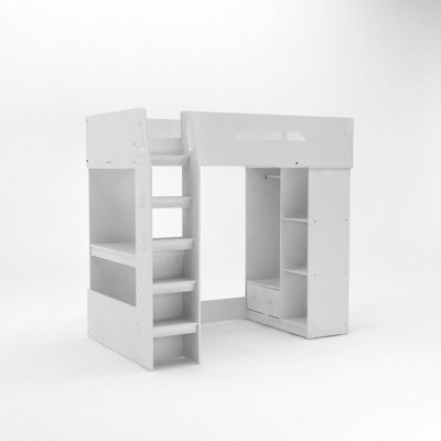 Isenberg Kids UK Single - DE 90 X 190 Cm Loft Bed with Drawers
