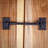 Black Cabin Hook Eye Latches 7.3" L Wrought Iron with Hardware