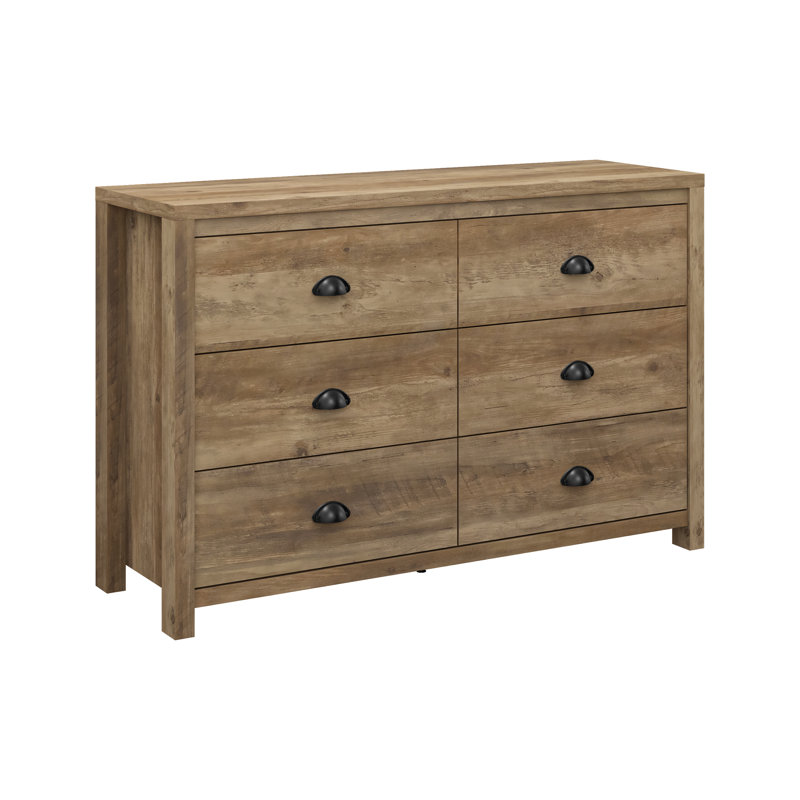 Commode 6 tiroirs Isenbert Crissman, Brun